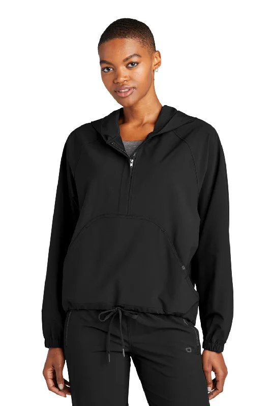 Women's faux fur - trimmed denim jackets for a trendy and cozy styleOgio Womens Connection Water Resistant Full Zip Anorak Hooded Jacket - Blacktop Women's faux fur - trimmed denim jackets for a trendy and cozy styleOgio Womens Connection Water Resistant Full Zip Anorak Hooded Jacket - Blacktop