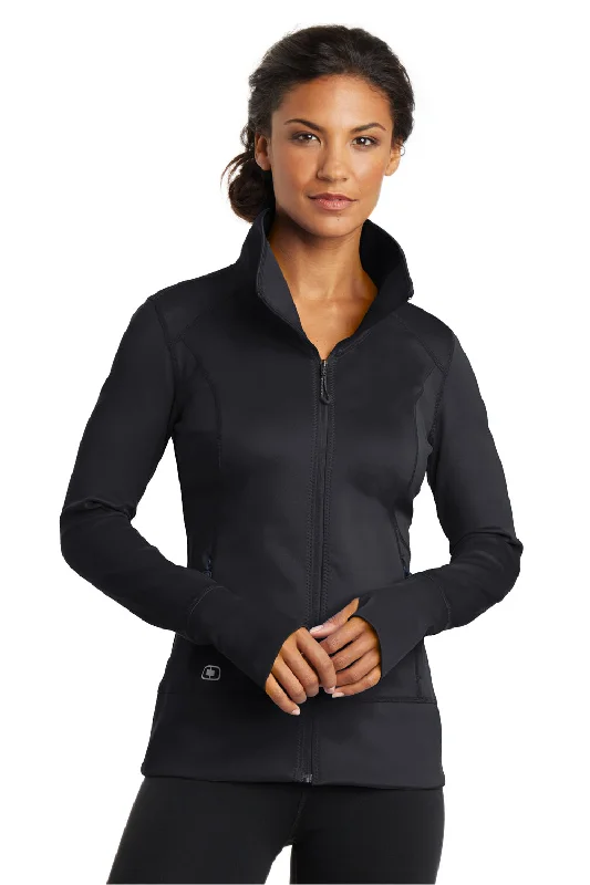 Women's military - style jackets with epaulets for a tough and fashionable appearanceOgio Womens Endurance Fulcrum Full Zip Jacket - Blacktop Women's military - style jackets with epaulets for a tough and fashionable appearanceOgio Womens Endurance Fulcrum Full Zip Jacket - Blacktop