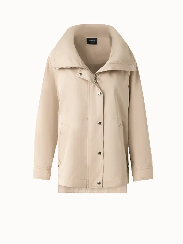 Women's military - style jackets with epaulets for a tough and fashionable appearanceOversized Water-Resistant Silk Parka Women's military - style jackets with epaulets for a tough and fashionable appearanceOversized Water-Resistant Silk Parka