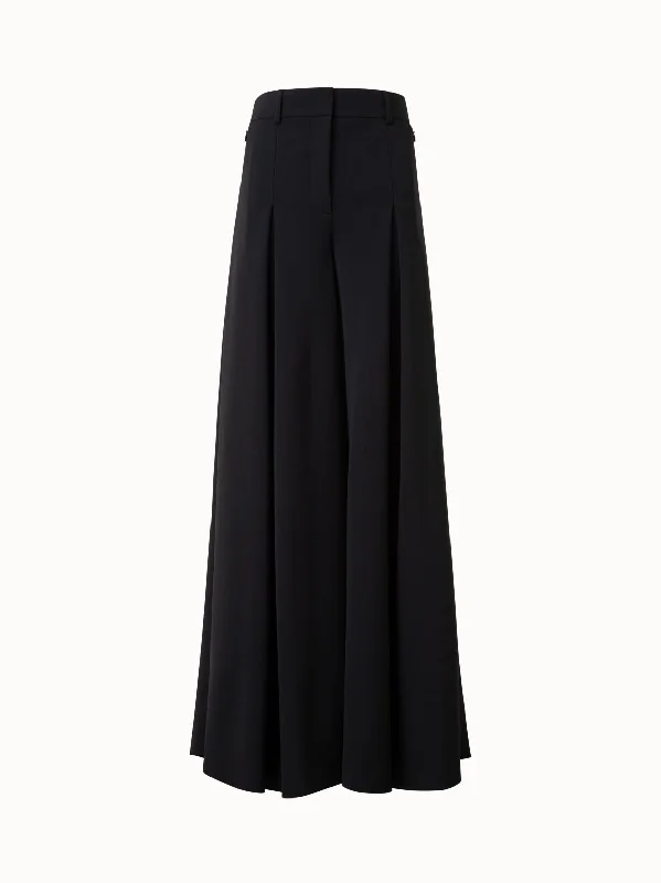 Women's cropped satin jackets in pastel shades for a glamorous evening outPleated Wide Leg Pants in Wool