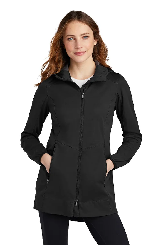 Women's trench coats with a removable belt for customizable stylingPort Authority Womens Active Wind & Water Resistant Full Zip Hooded Jacket - Deep Black Women's trench coats with a removable belt for customizable stylingPort Authority Womens Active Wind & Water Resistant Full Zip Hooded Jacket - Deep Black