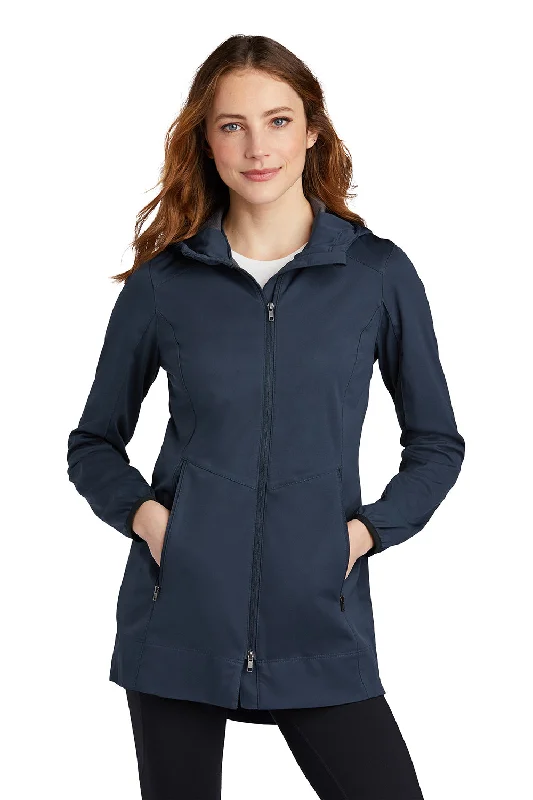 Women's faux fur - trimmed denim jackets for a trendy and cozy stylePort Authority Womens Active Wind & Water Resistant Full Zip Hooded Jacket - Dress Navy Blue Women's faux fur - trimmed denim jackets for a trendy and cozy stylePort Authority Womens Active Wind & Water Resistant Full Zip Hooded Jacket - Dress Navy Blue