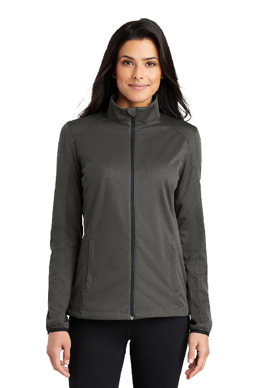 Women's moto jackets with a lace - up front for a unique and stylish touchPort Authority Womens Active Wind & Water Resistant Full Zip Jacket - Steel Grey Women's moto jackets with a lace - up front for a unique and stylish touchPort Authority Womens Active Wind & Water Resistant Full Zip Jacket - Steel Grey