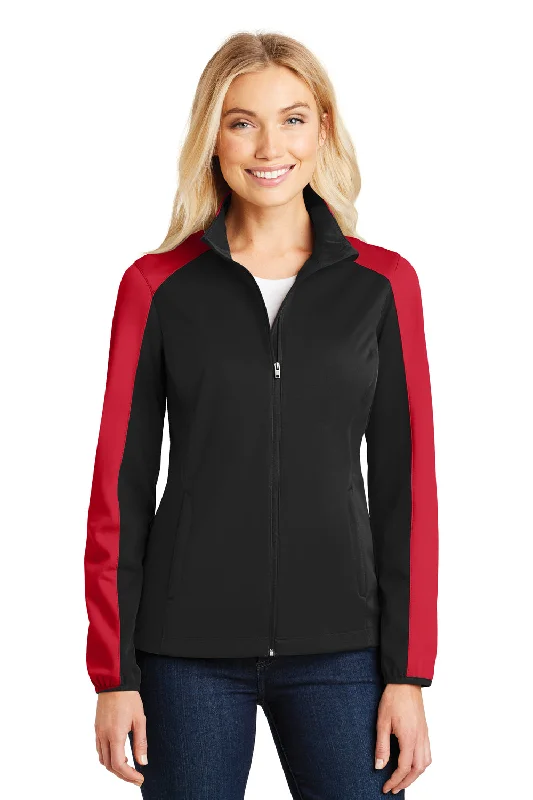 Women's cropped satin jackets in pastel shades for a glamorous evening outPort Authority Womens Active Wind & Water Resistant Full Zip Jacket - Deep Black/Rich Red - Closeout Women's cropped satin jackets in pastel shades for a glamorous evening outPort Authority Womens Active Wind & Water Resistant Full Zip Jacket - Deep Black/Rich Red - Closeout