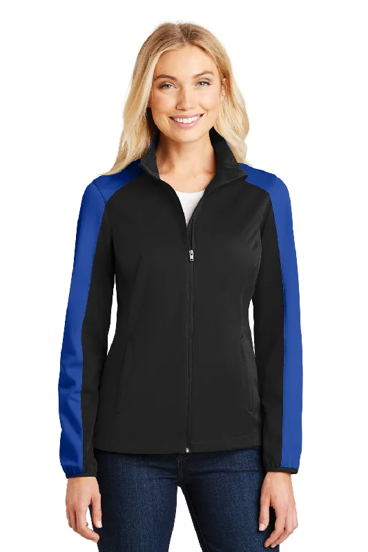 Women's military - style jackets with epaulets for a tough and fashionable appearancePort Authority Womens Active Wind & Water Resistant Full Zip Jacket - Deep Black/True Royal Blue - Closeout Women's military - style jackets with epaulets for a tough and fashionable appearancePort Authority Womens Active Wind & Water Resistant Full Zip Jacket - Deep Black/True Royal Blue - Closeout