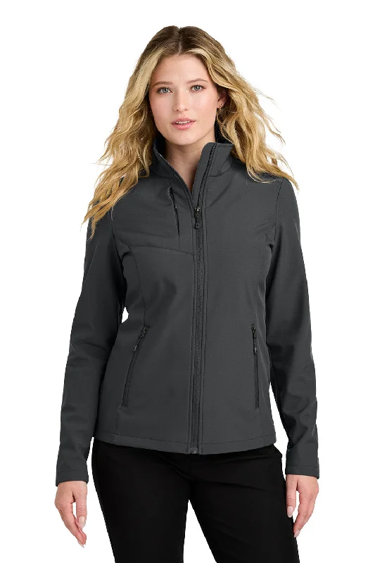 Women's double - breasted tweed jackets in classic colors for a sophisticated office lookPort Authority Womens C-FREE Core Water Resistant Soft Shell Full Zip Jacket - Steel Grey - New Women's double - breasted tweed jackets in classic colors for a sophisticated office lookPort Authority Womens C-FREE Core Water Resistant Soft Shell Full Zip Jacket - Steel Grey - New
