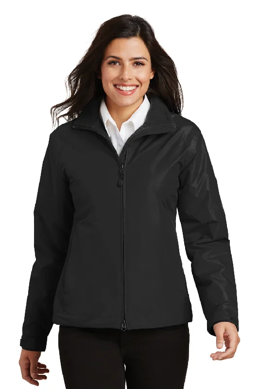 Women's moto jackets with a lace - up front for a unique and stylish touchPort Authority Womens Challenger Wind & Water Resistant Full Zip Jacket - Black Women's moto jackets with a lace - up front for a unique and stylish touchPort Authority Womens Challenger Wind & Water Resistant Full Zip Jacket - Black
