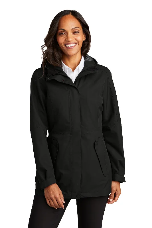 Women's long - line cardigan jackets in a soft knit for a cozy and elegant lookPort Authority Womens Collective Waterproof Full Zip Hooded Jacket - Deep Black Women's long - line cardigan jackets in a soft knit for a cozy and elegant lookPort Authority Womens Collective Waterproof Full Zip Hooded Jacket - Deep Black