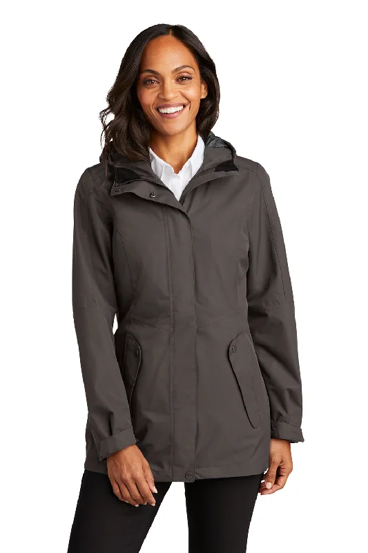 Women's waterproof rain jackets in bright yellow for high - visibility outdoor activitiesPort Authority Womens Collective Waterproof Full Zip Hooded Jacket - Graphite Grey Women's waterproof rain jackets in bright yellow for high - visibility outdoor activitiesPort Authority Womens Collective Waterproof Full Zip Hooded Jacket - Graphite Grey