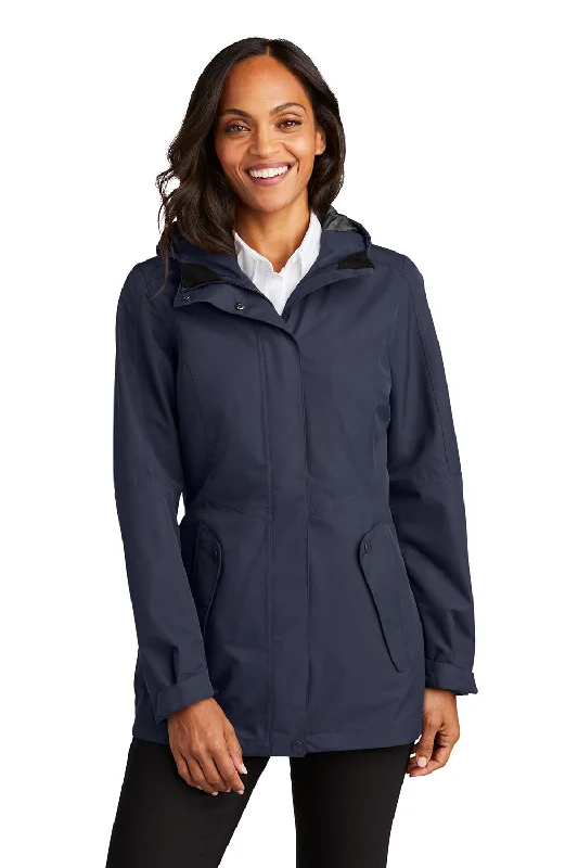 Women's long - length wool blend jackets for a warm and stylish winter lookPort Authority Womens Collective Waterproof Full Zip Hooded Jacket - River Navy Blue Women's long - length wool blend jackets for a warm and stylish winter lookPort Authority Womens Collective Waterproof Full Zip Hooded Jacket - River Navy Blue