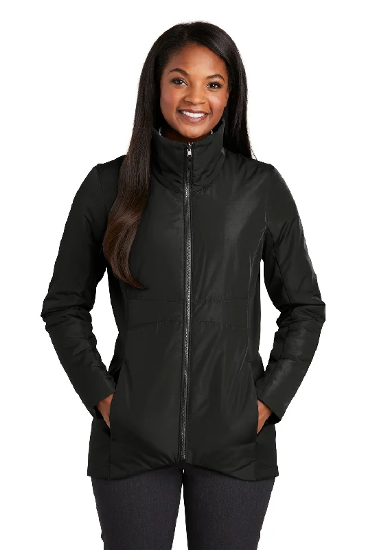 Women's cropped leather jackets with silver zippers for a punk - inspired outfitPort Authority Womens Collective Wind & Water Resistant Full Zip Jacket - Deep Black Women's cropped leather jackets with silver zippers for a punk - inspired outfitPort Authority Womens Collective Wind & Water Resistant Full Zip Jacket - Deep Black