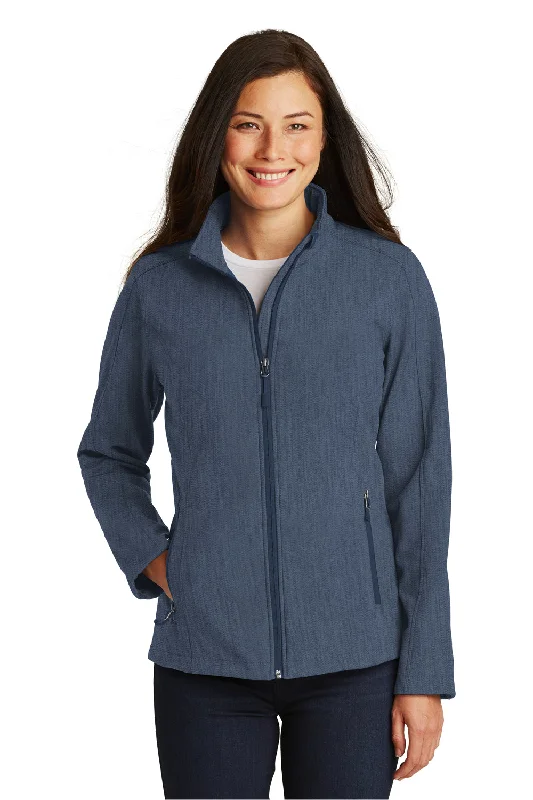 Women's trench coats with a removable belt for customizable stylingPort Authority Womens Core Wind & Water Resistant Full Zip Jacket - Heather Navy Blue Women's trench coats with a removable belt for customizable stylingPort Authority Womens Core Wind & Water Resistant Full Zip Jacket - Heather Navy Blue