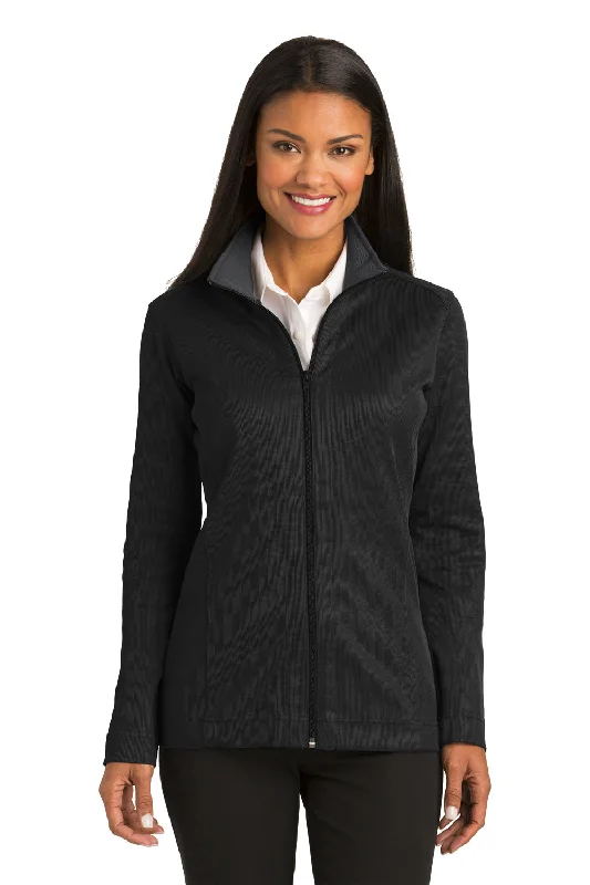 Women's cropped leather jackets with silver zippers for a punk - inspired outfitPort Authority Womens Full Zip Jacket - Black Women's cropped leather jackets with silver zippers for a punk - inspired outfitPort Authority Womens Full Zip Jacket - Black