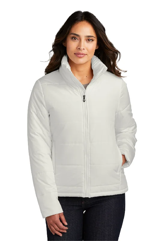 Women's denim jackets with a patchwork design for a bohemian and artsy stylePort Authority Womens Water Resistant Full Zip Puffer Jacket - Marshmallow White Women's denim jackets with a patchwork design for a bohemian and artsy stylePort Authority Womens Water Resistant Full Zip Puffer Jacket - Marshmallow White