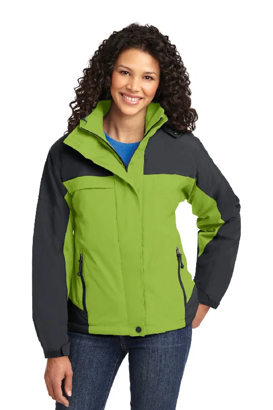 Women's shearling - lined suede jackets for ultimate warmth and luxuryPort Authority Womens Nootka Waterproof Full Zip Hooded Jacket - Bright Pistachio Green/Graphite Grey - Closeout Women's shearling - lined suede jackets for ultimate warmth and luxuryPort Authority Womens Nootka Waterproof Full Zip Hooded Jacket - Bright Pistachio Green/Graphite Grey - Closeout