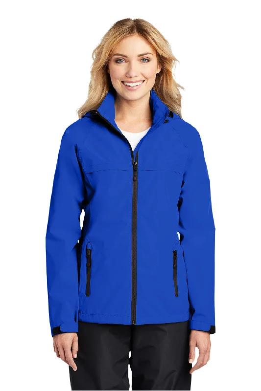 Women's cropped satin jackets in pastel shades for a glamorous evening outPort Authority Womens Torrent Waterproof Full Zip Hooded Jacket - True Royal Blue