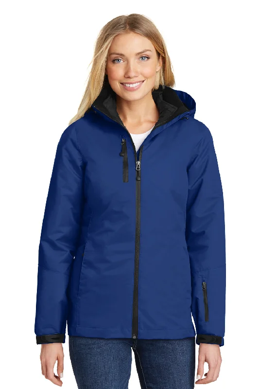 Women's cropped leather jackets with a fringe detail for a western - inspired outfitPort Authority Womens Vortex 3-in-1 Waterproof Full Zip Hooded Jacket - Night Sky Blue/Black Women's cropped leather jackets with a fringe detail for a western - inspired outfitPort Authority Womens Vortex 3-in-1 Waterproof Full Zip Hooded Jacket - Night Sky Blue/Black