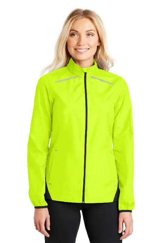 Women's bomber jackets with a holographic finish for a futuristic and eye - catching lookPort Authority Womens Zephyr Reflective Hit Wind & Water Resistant Full Zip Jacket - Safety Yellow/Deep Black - Closeout Women's bomber jackets with a holographic finish for a futuristic and eye - catching lookPort Authority Womens Zephyr Reflective Hit Wind & Water Resistant Full Zip Jacket - Safety Yellow/Deep Black - Closeout
