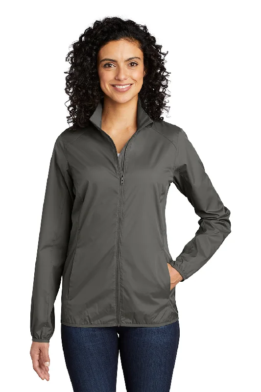 Women's bomber jackets with floral embroidery for a feminine and unique designPort Authority Womens Zephyr Wind & Water Resistant Full Zip Jacket - Steel Grey Women's bomber jackets with floral embroidery for a feminine and unique designPort Authority Womens Zephyr Wind & Water Resistant Full Zip Jacket - Steel Grey