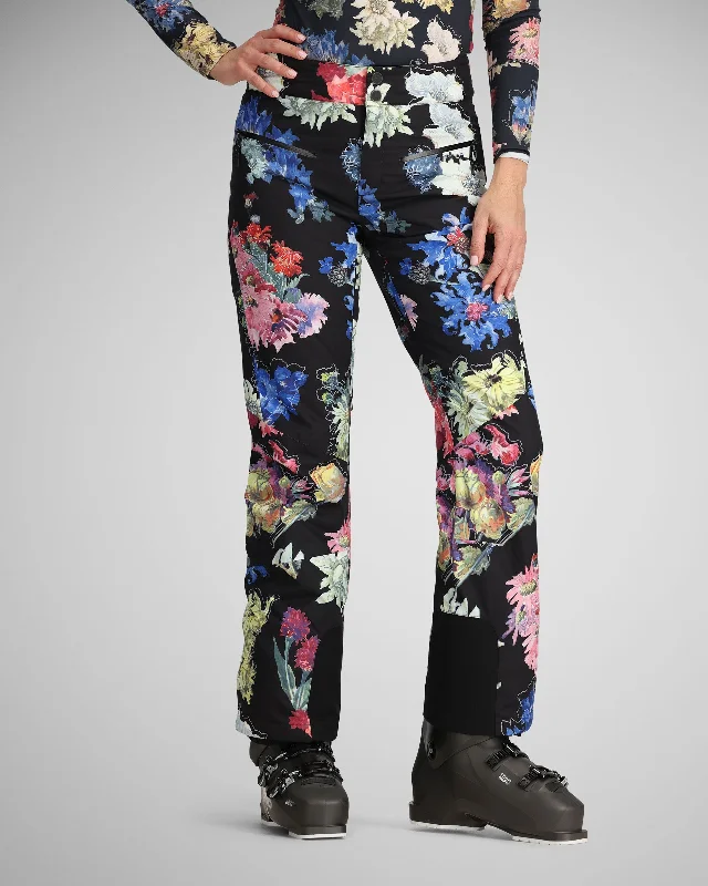 Women's cropped down jackets in bold colors for a sporty and fashionable winter outfitPrinted Bliss Pant | Alpine Flowers Women's cropped down jackets in bold colors for a sporty and fashionable winter outfitPrinted Bliss Pant | Alpine Flowers