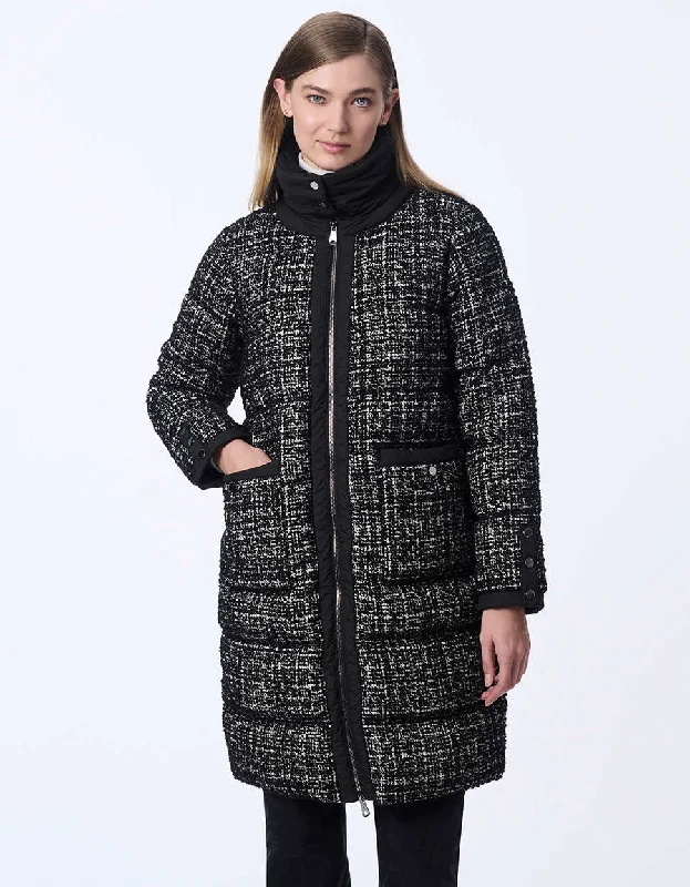 Women's faux fur coats in bright colors for a bold fashion statementRegent Tweed Puffer Coat Women's faux fur coats in bright colors for a bold fashion statementRegent Tweed Puffer Coat