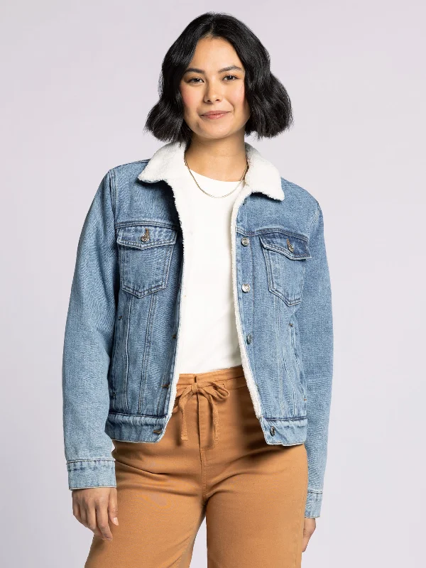 Shearling - lined women's leather coats for ultimate warmth and luxuryREN JACKET