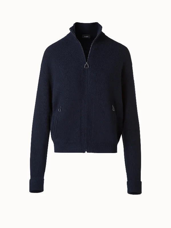 Women's quilted puffer jackets in a cropped silhouette for a modern twistRibbed Zip Cardigan in Cashmere Knit Women's quilted puffer jackets in a cropped silhouette for a modern twistRibbed Zip Cardigan in Cashmere Knit
