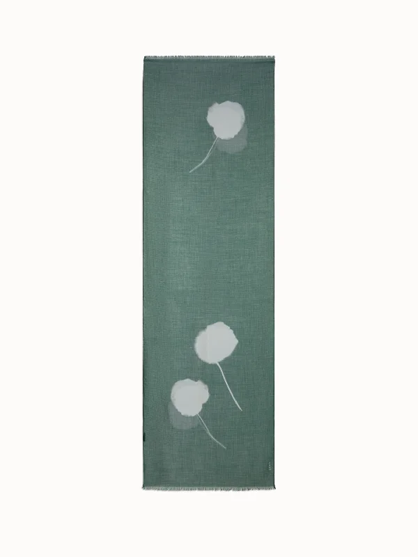 Women's moto jackets with a lace - up front for a unique and stylish touchScarf in Cashmere Silk with Dandelion Print