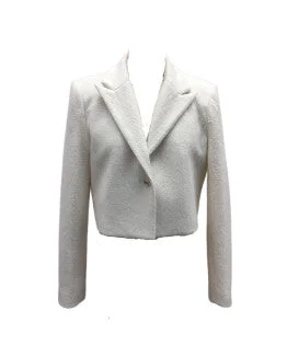Women's faux fur - trimmed denim jackets for a trendy and cozy styleSherman Wool Cropped Blazer Women's faux fur - trimmed denim jackets for a trendy and cozy styleSherman Wool Cropped Blazer