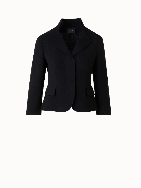 Women's long - length wool blend jackets for a warm and stylish winter lookShort Jacket in Wool Double-Face Women's long - length wool blend jackets for a warm and stylish winter lookShort Jacket in Wool Double-Face