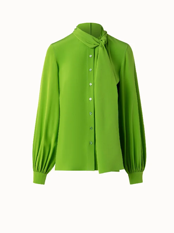 Women's bomber jackets with floral embroidery for a feminine and unique designSilk Blouse with Fixed Bow Women's bomber jackets with floral embroidery for a feminine and unique designSilk Blouse with Fixed Bow