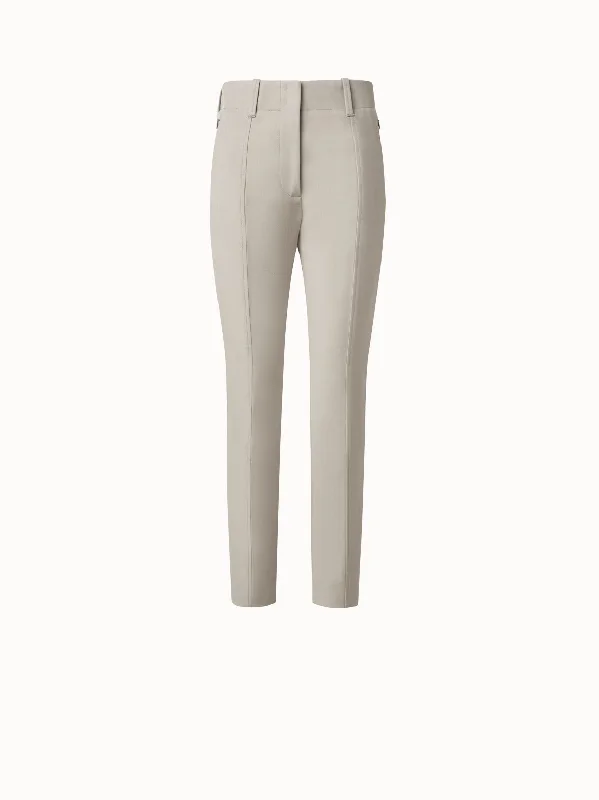 Women's trench coats with a removable belt for customizable stylingSlim Pants in Cotton Wool Gabardine Women's trench coats with a removable belt for customizable stylingSlim Pants in Cotton Wool Gabardine
