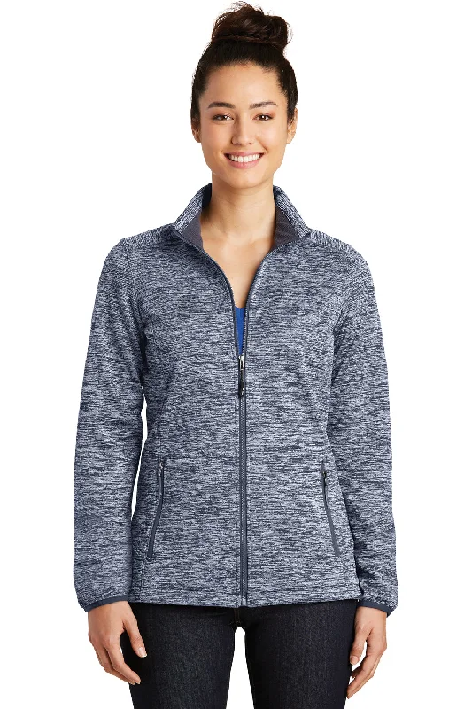Women's denim jackets with a patchwork design for a bohemian and artsy styleSport-Tek Womens Electric Heather Water Resistant Full Zip Jacket - True Navy Blue Electric - Closeout Women's denim jackets with a patchwork design for a bohemian and artsy styleSport-Tek Womens Electric Heather Water Resistant Full Zip Jacket - True Navy Blue Electric - Closeout