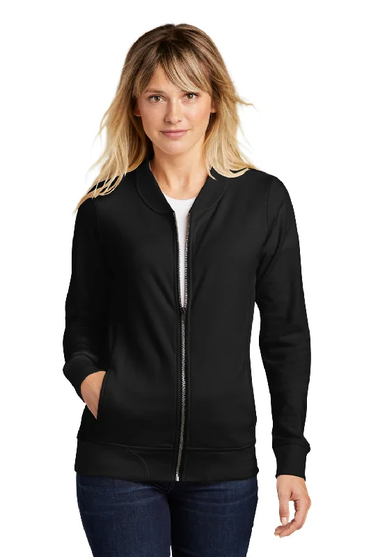 Women's cropped leather jackets with a fringe detail for a western - inspired outfitSport-Tek Womens French Terry Full Zip Bomber Jacket - Black Women's cropped leather jackets with a fringe detail for a western - inspired outfitSport-Tek Womens French Terry Full Zip Bomber Jacket - Black