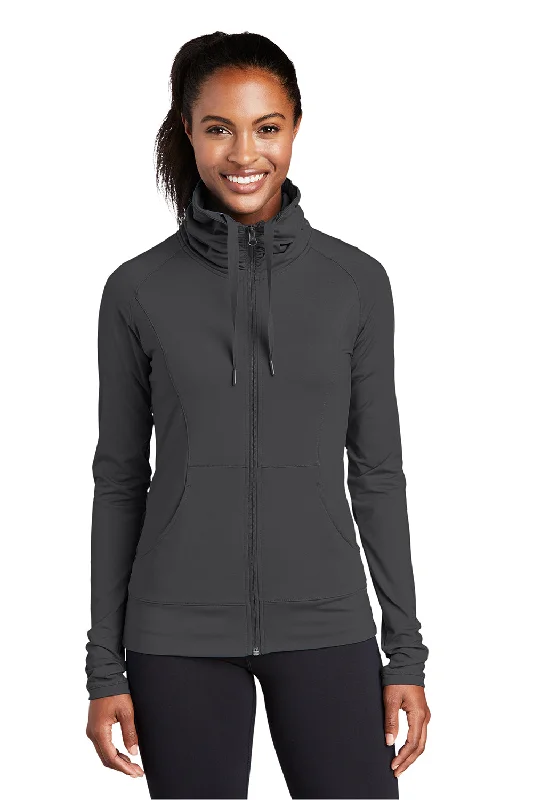 Women's moto jackets with a lace - up front for a unique and stylish touchSport-Tek Womens Sport-Wick Moisture Wicking Full Zip Jacket - Charcoal Grey Women's moto jackets with a lace - up front for a unique and stylish touchSport-Tek Womens Sport-Wick Moisture Wicking Full Zip Jacket - Charcoal Grey