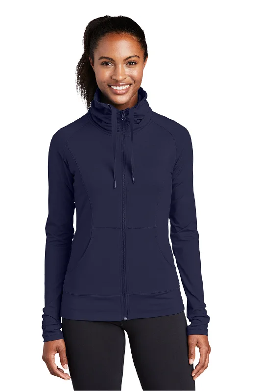 Women's long - line cardigan jackets in a soft knit for a cozy and elegant lookSport-Tek Womens Sport-Wick Moisture Wicking Full Zip Jacket - True Navy Blue Women's long - line cardigan jackets in a soft knit for a cozy and elegant lookSport-Tek Womens Sport-Wick Moisture Wicking Full Zip Jacket - True Navy Blue