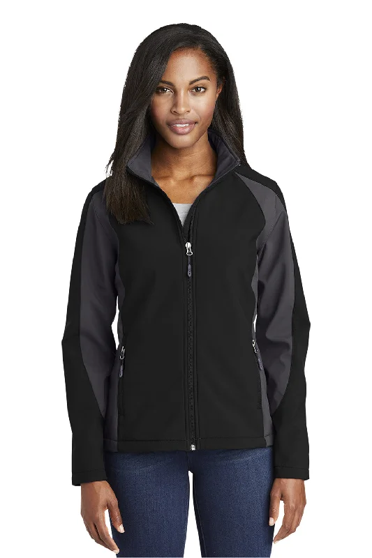 Women's faux fur - trimmed denim jackets for a trendy and cozy styleSport-Tek Womens Water Resistant Full Zip Jacket - Black/Iron Grey Women's faux fur - trimmed denim jackets for a trendy and cozy styleSport-Tek Womens Water Resistant Full Zip Jacket - Black/Iron Grey