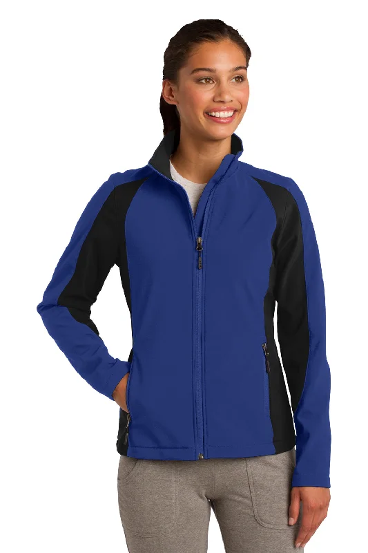 Women's military - style jackets with epaulets for a tough and fashionable appearanceSport-Tek Womens Water Resistant Full Zip Jacket - True Royal Blue/Black - Closeout Women's military - style jackets with epaulets for a tough and fashionable appearanceSport-Tek Womens Water Resistant Full Zip Jacket - True Royal Blue/Black - Closeout
