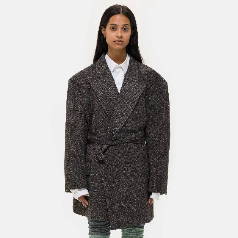 Women's reversible down coats with two - tone designs for versatile stylingStrava Blazer in Grey Women's reversible down coats with two - tone designs for versatile stylingStrava Blazer in Grey