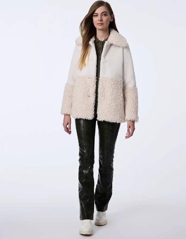 Hooded women's puffer coats in neon colors for high - visibility sportsTextura Fusion Faux Fur Coat Hooded women's puffer coats in neon colors for high - visibility sportsTextura Fusion Faux Fur Coat