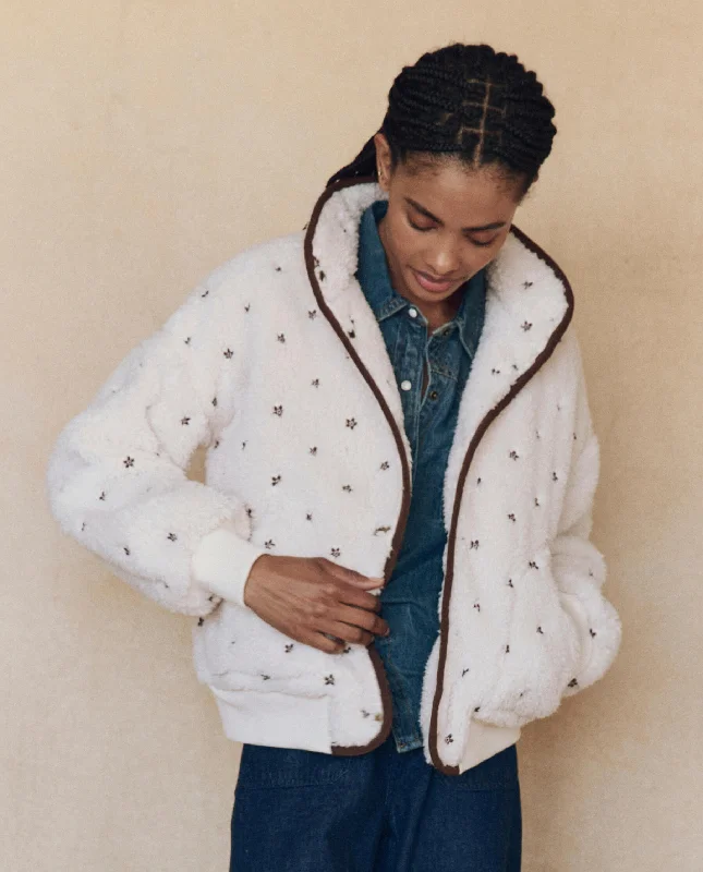 Women's faux fur - trimmed denim jackets for a trendy and cozy styleThe Blackbird Jacket. -- Cream Women's faux fur - trimmed denim jackets for a trendy and cozy styleThe Blackbird Jacket. -- Cream
