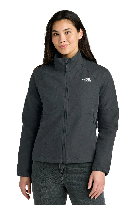 Women's denim jackets with distressed details for a casual and edgy lookThe North Face Womens Barr Lake Soft Shell Full Zip Jacket - Heahter Dark Asphalt Grey - New