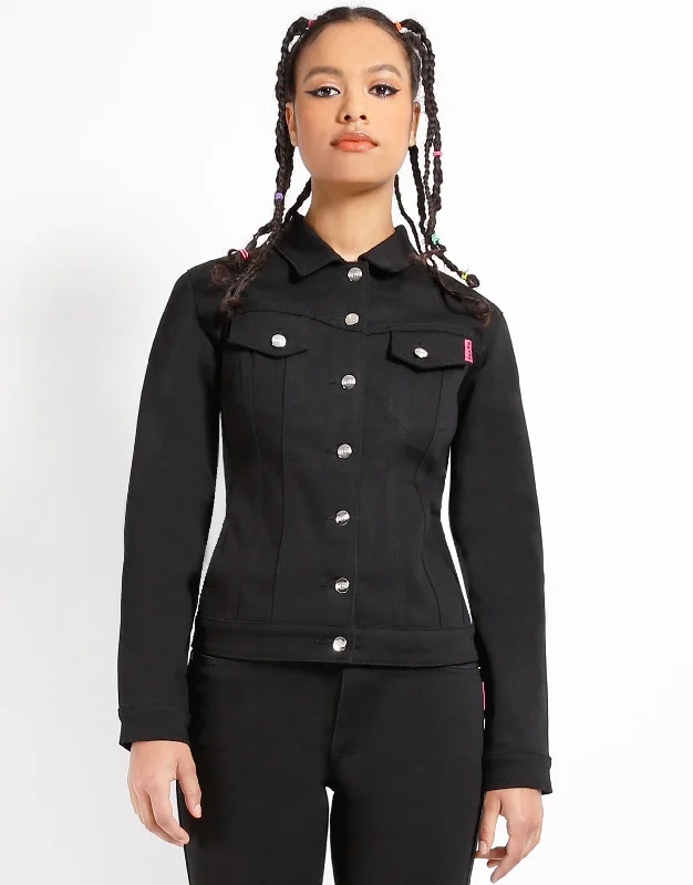 Women's bomber jackets with a holographic finish for a futuristic and eye - catching lookTRASH & VAUDEVILLE DREAM JEAN JACKET Women's bomber jackets with a holographic finish for a futuristic and eye - catching lookTRASH & VAUDEVILLE DREAM JEAN JACKET