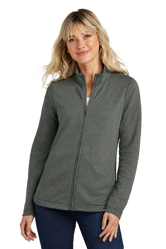 Women's cropped leather jackets with a fringe detail for a western - inspired outfitTravisMathew Womens Coveside Wrinkle Resistant Full Zip Jacket - Heather Dark Grey - New Women's cropped leather jackets with a fringe detail for a western - inspired outfitTravisMathew Womens Coveside Wrinkle Resistant Full Zip Jacket - Heather Dark Grey - New