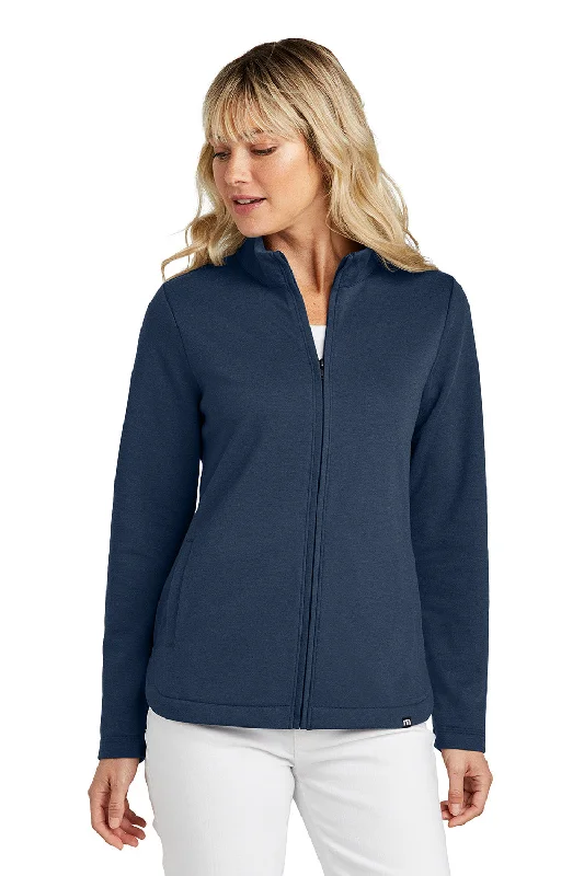 Women's bomber jackets with a holographic finish for a futuristic and eye - catching lookTravisMathew Womens Coveside Wrinkle Resistant Full Zip Jacket - Night Blue - New Women's bomber jackets with a holographic finish for a futuristic and eye - catching lookTravisMathew Womens Coveside Wrinkle Resistant Full Zip Jacket - Night Blue - New