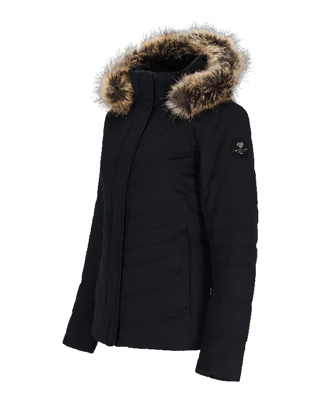 Women's cropped leather jackets with a fringe detail for a western - inspired outfitTuscany II Jacket | Black