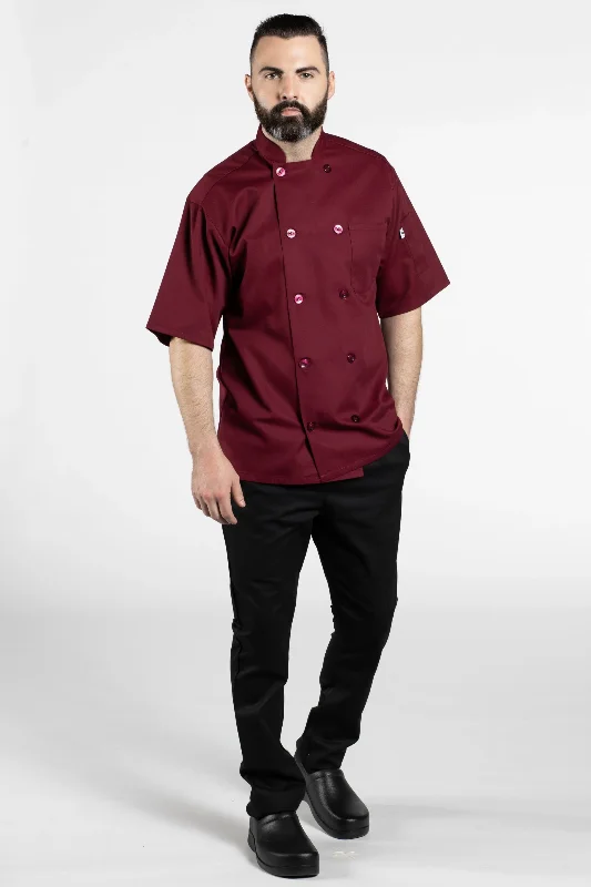 Plus size women's wool blend coats for a warm and stylish winterBurgundy South Beach Chef Coat Plus size women's wool blend coats for a warm and stylish winterBurgundy South Beach Chef Coat