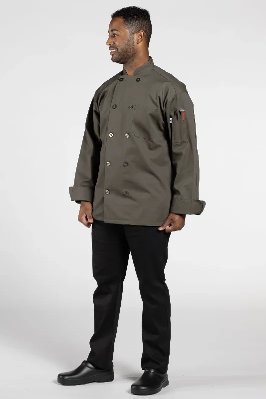 Women's reversible down coats with two - tone designs for versatile stylingOlive Orleans Chef Coat Women's reversible down coats with two - tone designs for versatile stylingOlive Orleans Chef Coat
