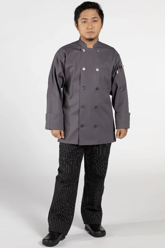 Embroidered women's cotton coats in a bohemian pattern for a unique designSlate Orleans Chef Coat Embroidered women's cotton coats in a bohemian pattern for a unique designSlate Orleans Chef Coat