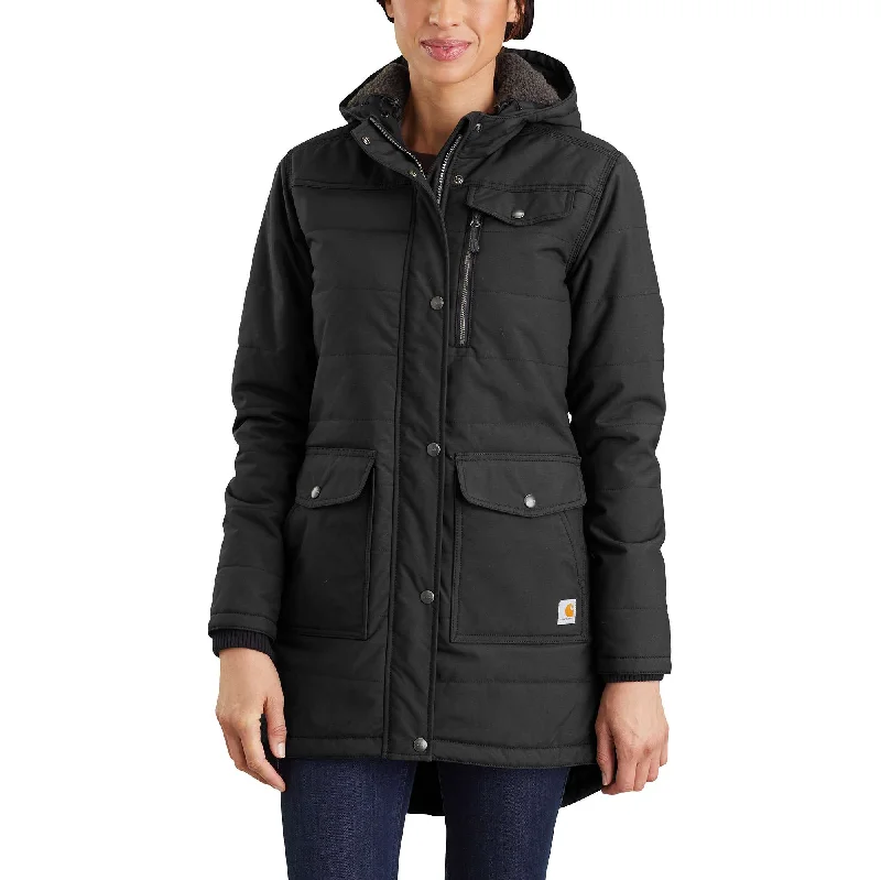 Quilted down women's coats with removable hoods for outdoor activitiesUtility Coat